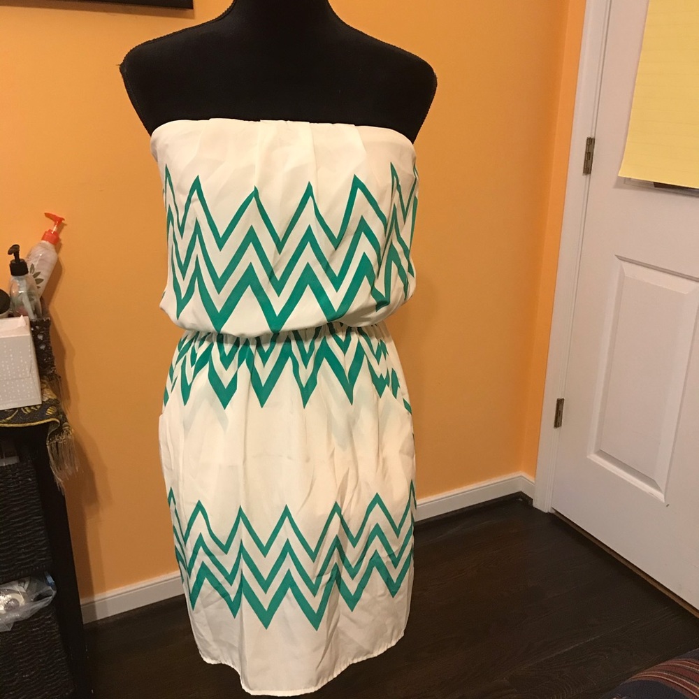 🍑 Peaches Ń Cream Chevron Tube Dress w pockets 🍑